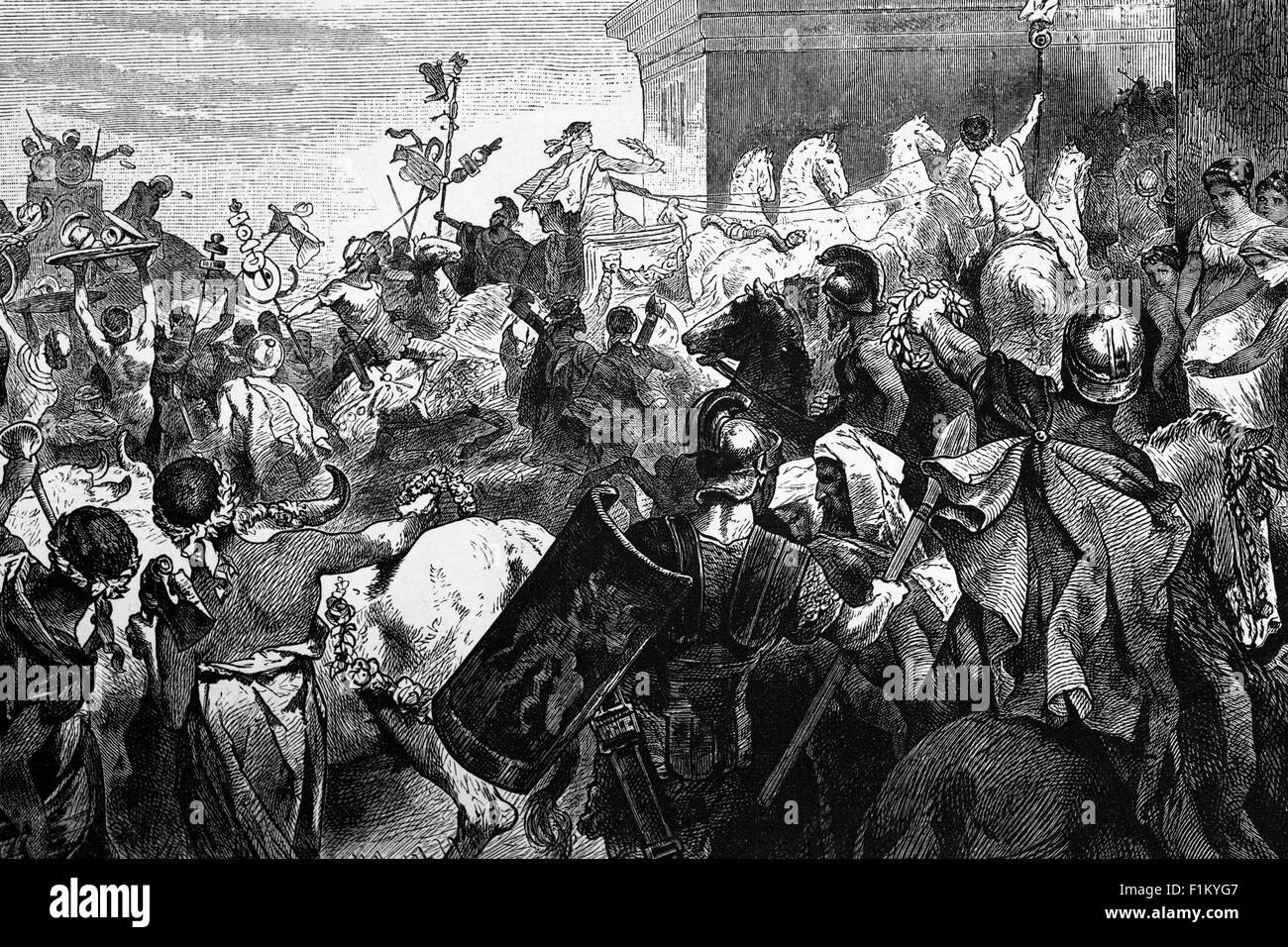 Siegreicher general triumphierend Fotos und Bildmaterial in hoher