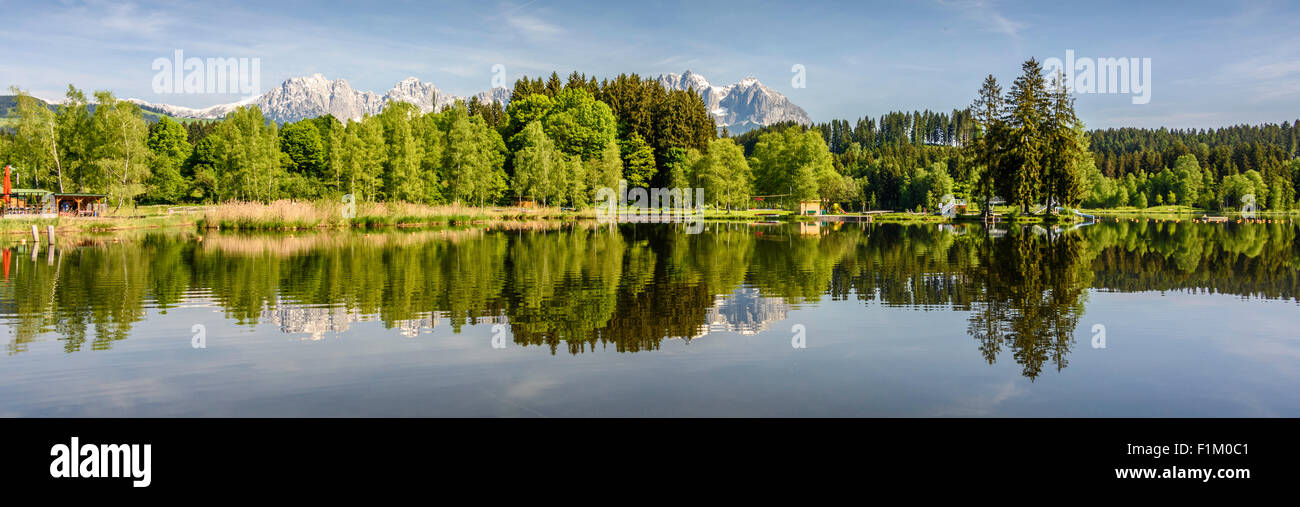 Ansichten rund um den Schwarzsee, Kitzbühel, Österreich Stockfoto