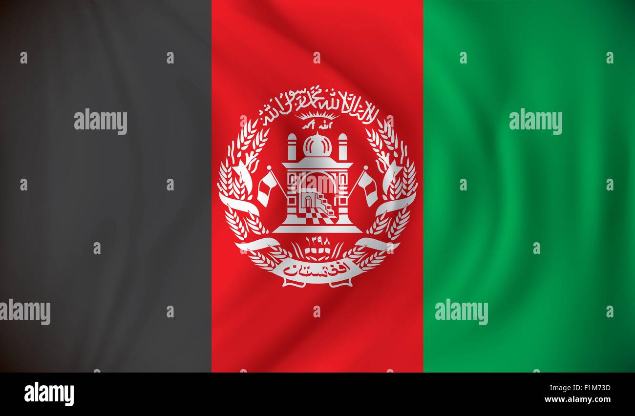 Flagge Afghanistans - Vektor-illustration Stock Vektor