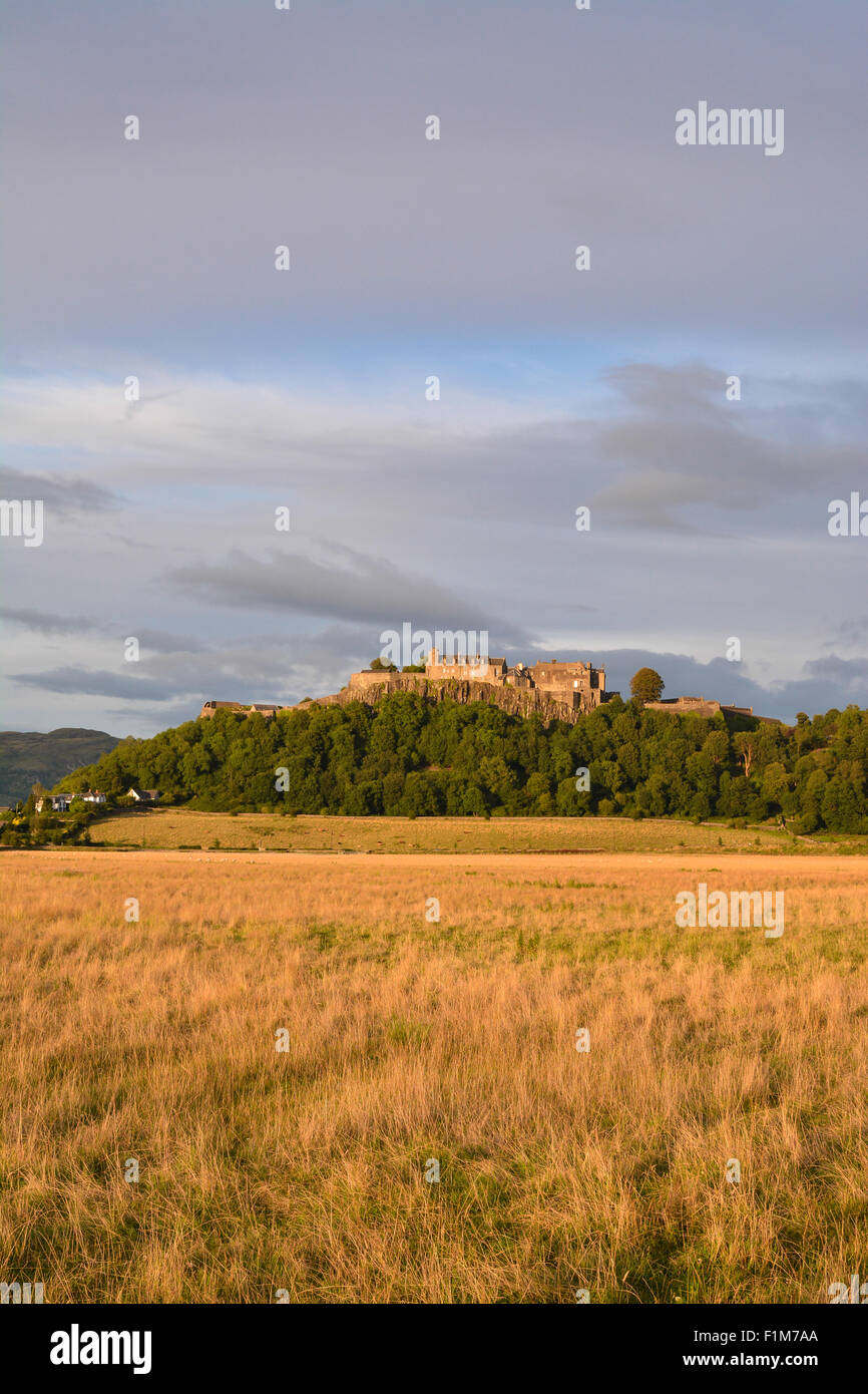 Stirling Castle im warmen frühen Abendlicht Stockfoto