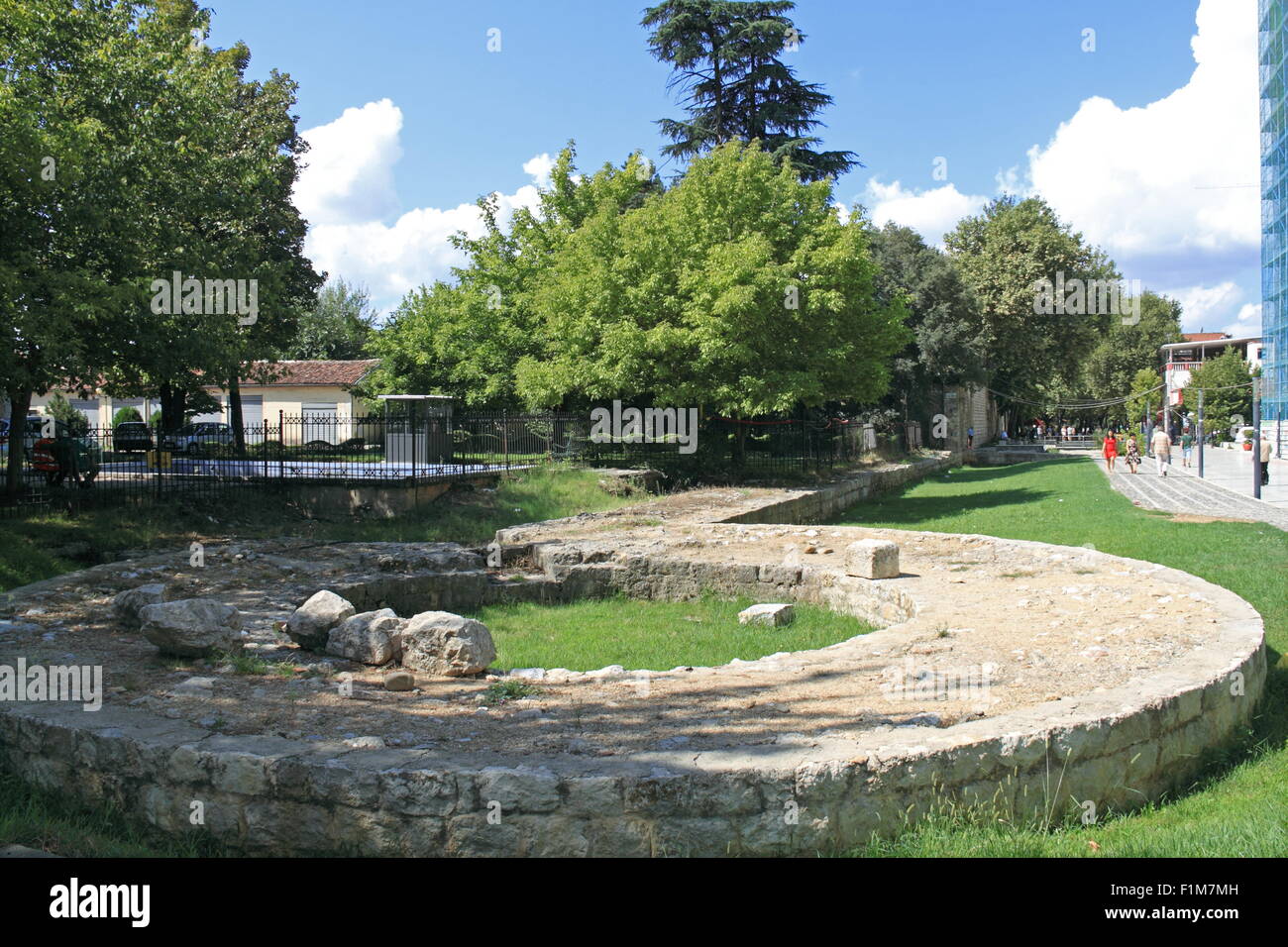 Festung von Justinian (aka Tirana Schloss), Rruga Murat Toptani, Tirana, Albanien, Balkan, Europa Stockfoto