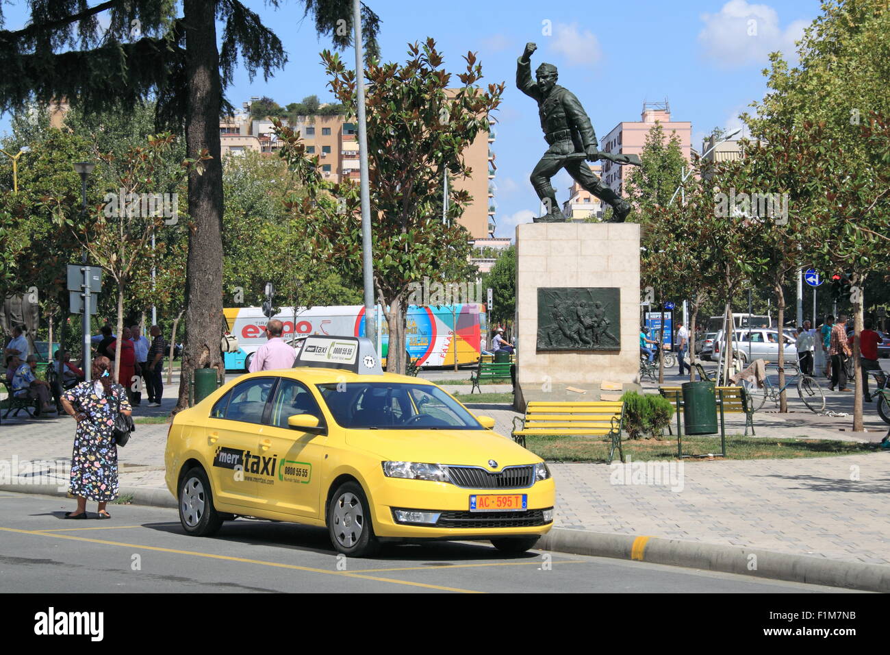 Denkmal für einen unbekannten Partisan, Rruga Xhorxhi W Bush, Tirana, Albanien, Balkan, Europa Stockfoto