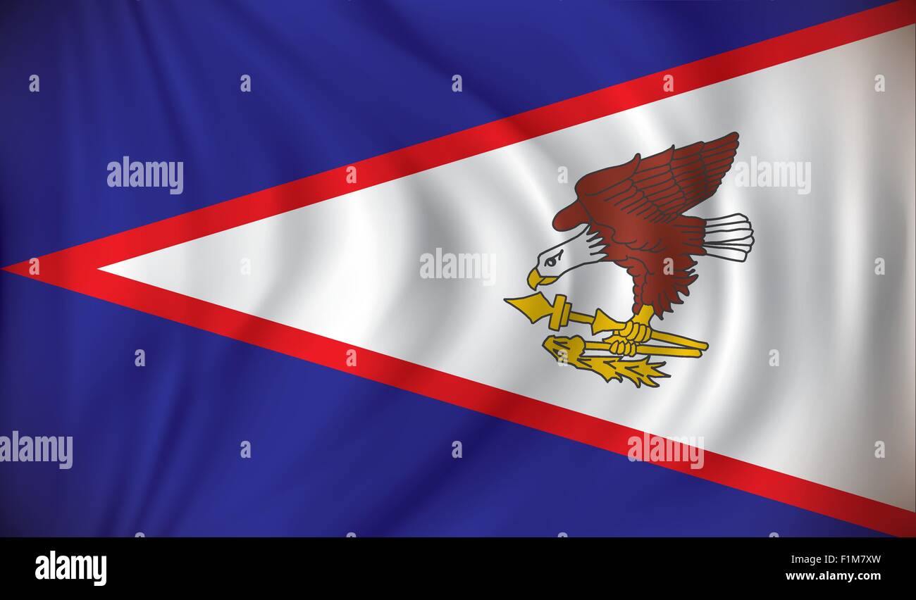 Flagge von Amerikanisch-Samoa - Vektor-illustration Stock Vektor
