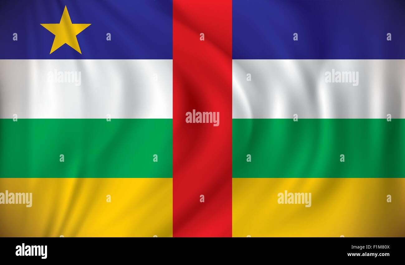 Flagge der Zentralafrikanischen Republik - Vektor-illustration Stock Vektor