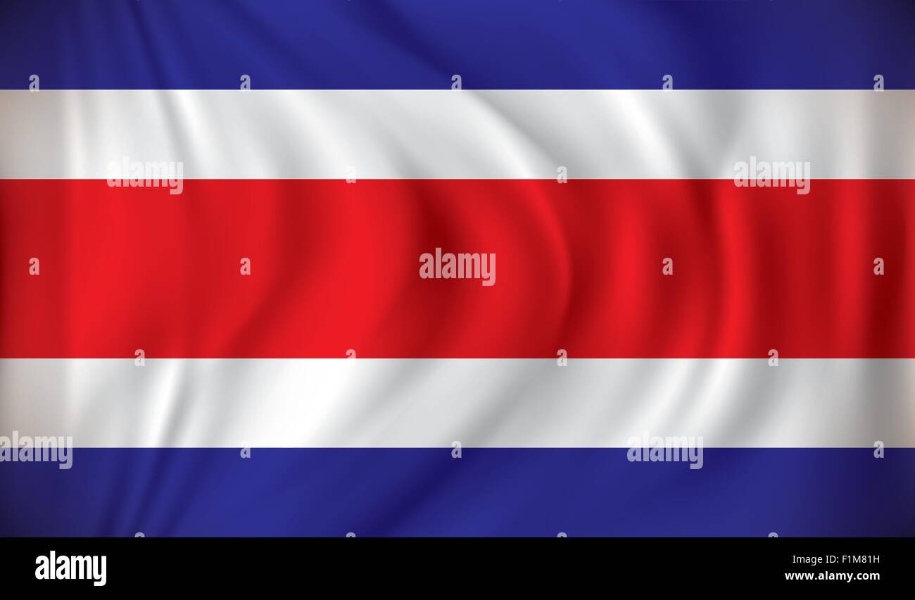 Flagge von Costa Rica - Vektor-illustration Stock Vektor