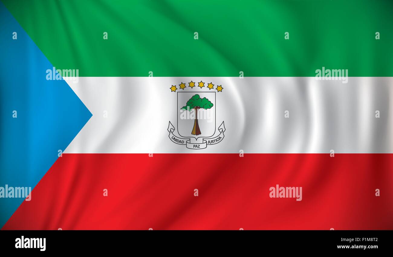 Flagge von Äquatorial-Guinea - Vektor-illustration Stock Vektor