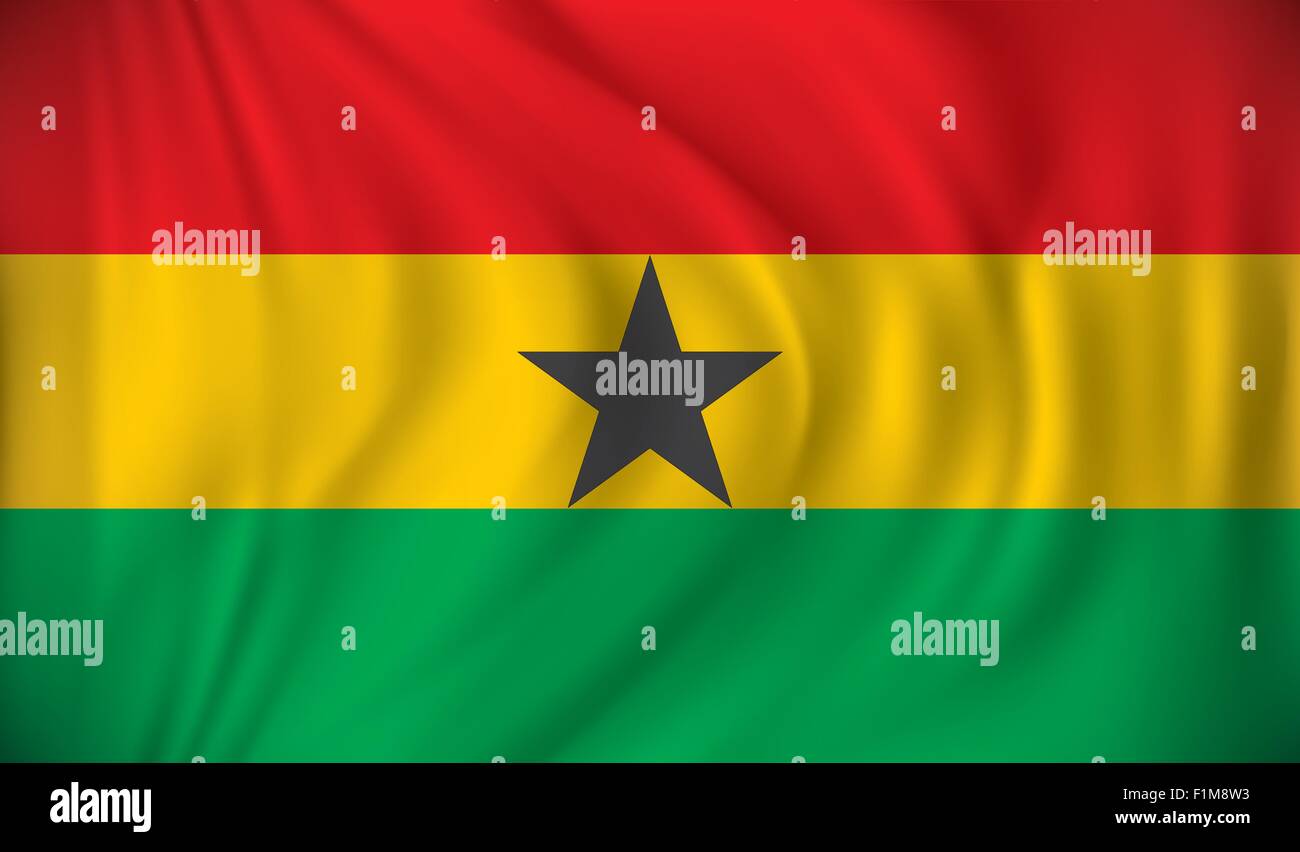 Flagge von Ghana - Vektor-illustration Stock Vektor
