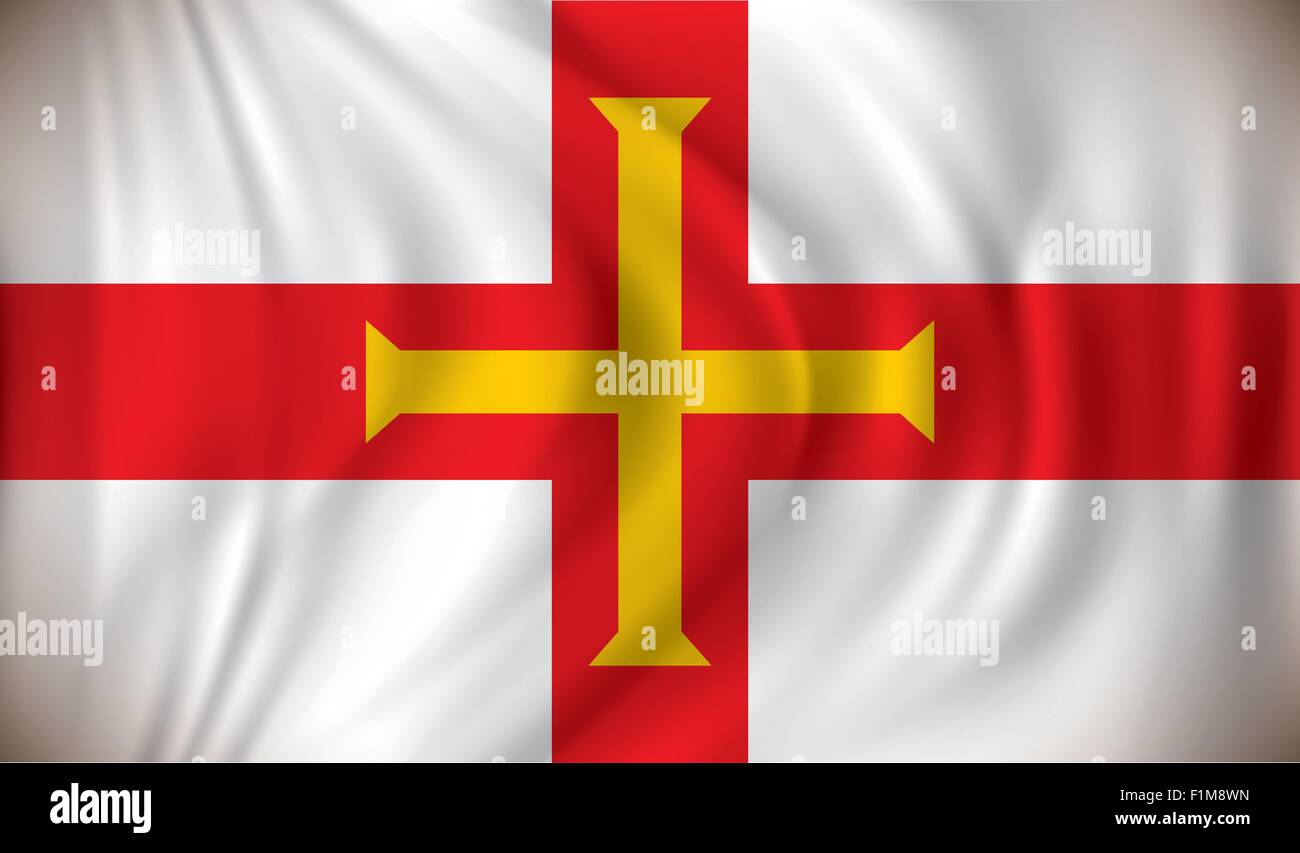 Flagge von Guernsey - Vektor-illustration Stock Vektor
