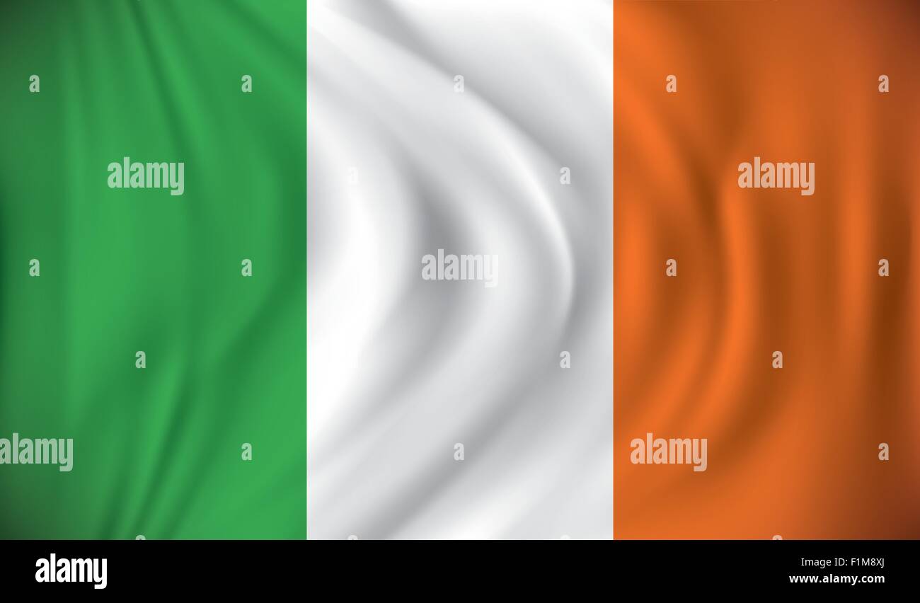 Flagge von Irland - Vektor-illustration Stock Vektor
