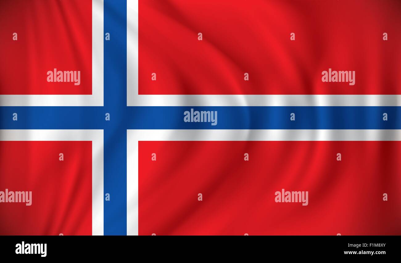 Flagge von Jan Mayen - Vektor-illustration Stock Vektor