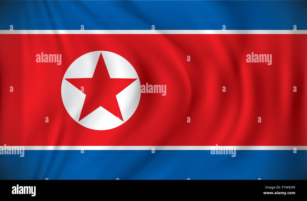 Flagge von Nordkorea - Vektor-illustration Stock Vektor