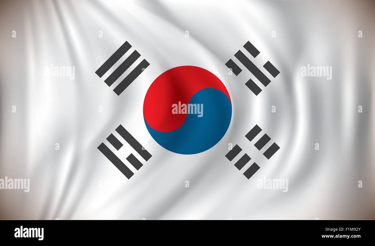 Flagge von Südkorea - Vektor-illustration Stock Vektor