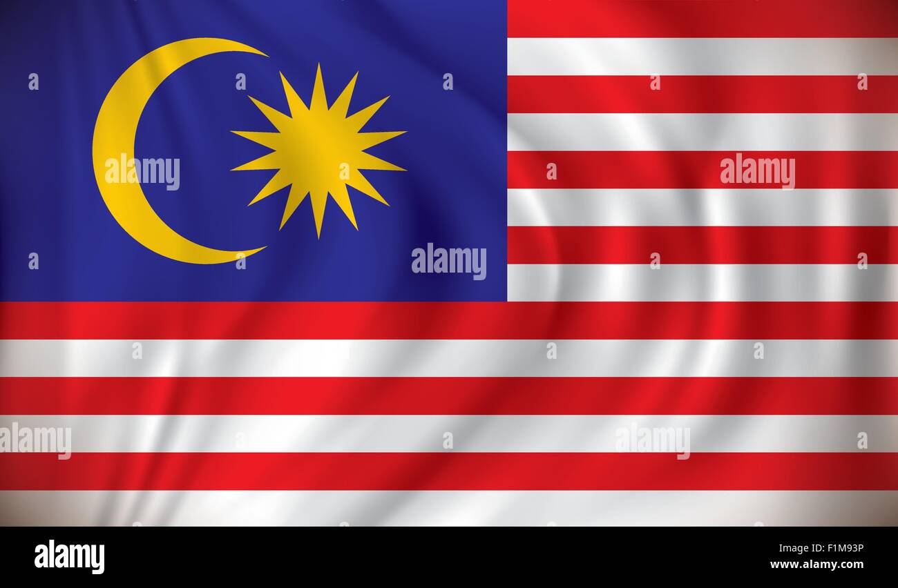 Flagge von Malaysia - Vektor-illustration Stock Vektor