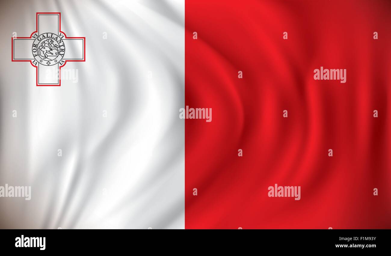 Flagge von Malta - Vektor-illustration Stock Vektor
