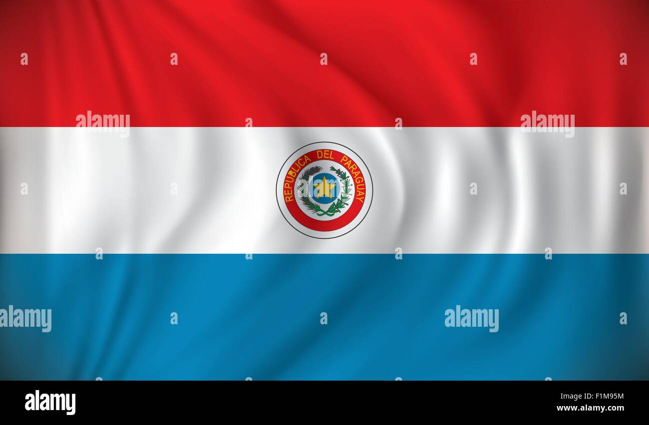 Flagge von Paraguay - Vektor-illustration Stock Vektor