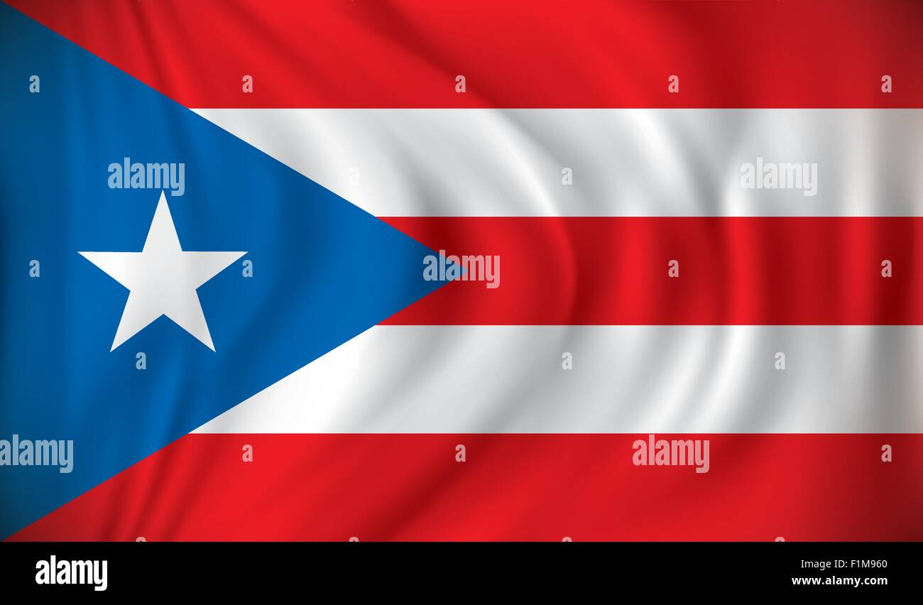 Flagge von Puerto Rico - Vektor-illustration Stock Vektor