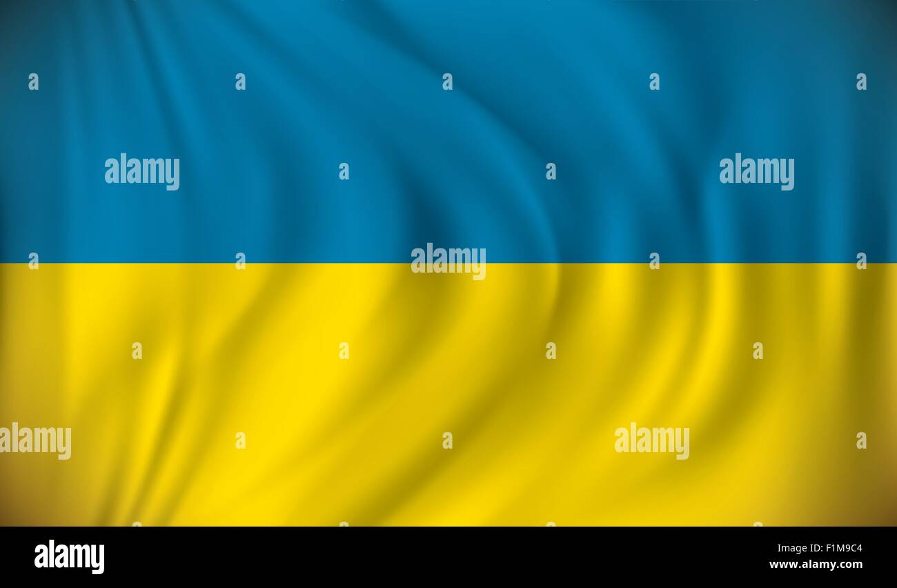 Flagge der Ukraine - Vektor-illustration Stock Vektor