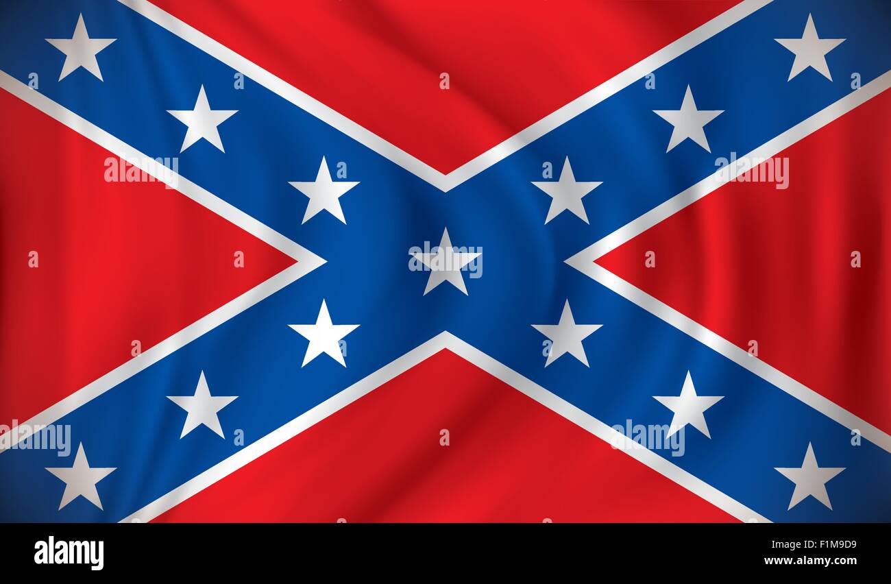 Flagge der Konföderierten - Vektor-illustration Stock Vektor