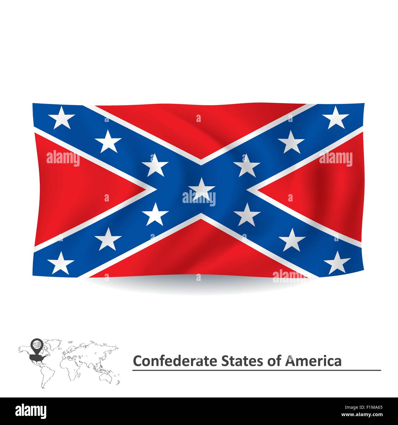 Flagge der Konföderierten Staaten von Amerika - Vektor-illustration Stock Vektor