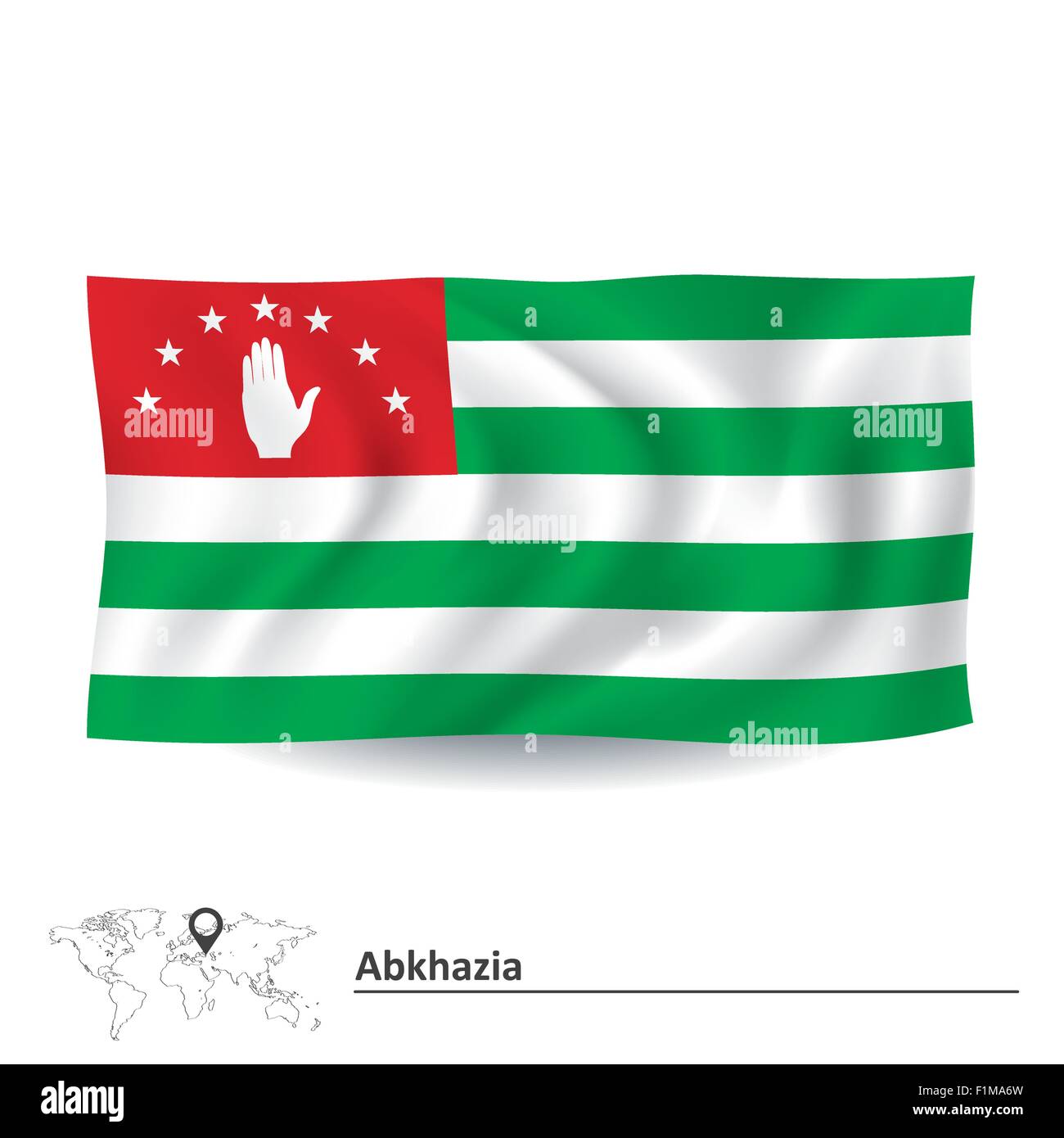 Flagge von Abchasien - Vektor-illustration Stock Vektor