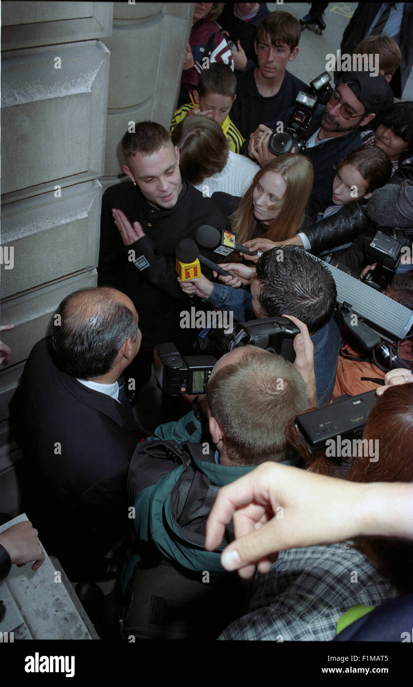 Brian Harvey Blätter Bow Street Court 4. August 1997 (Kredit Bild © Jack Ludlam) Stockfoto