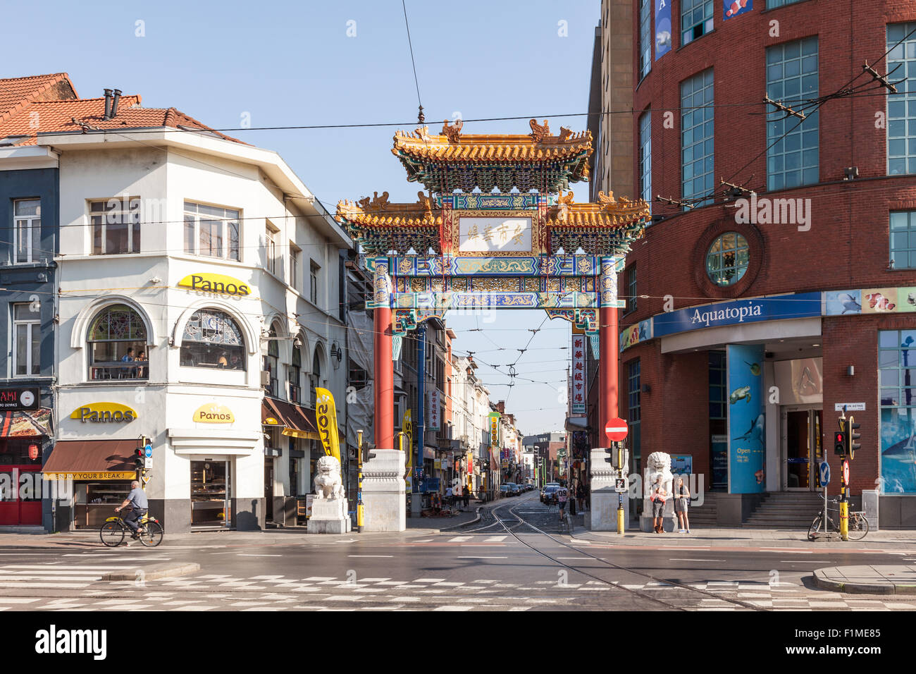 Chinatown in Antwerpen, Belgien Stockfoto