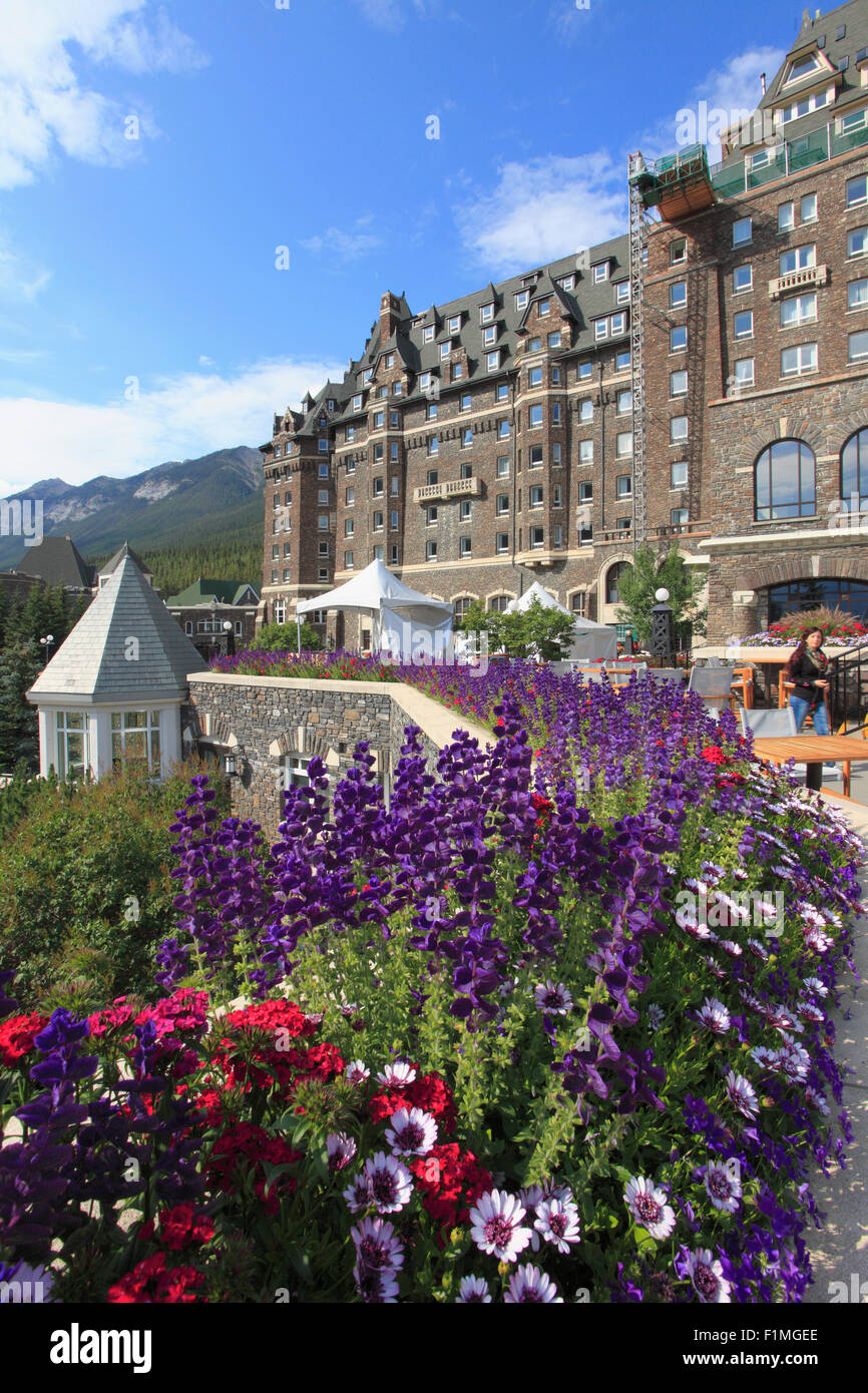 Kanada, Alberta Banff National Park, Banff Springs Hotel, Stockfoto