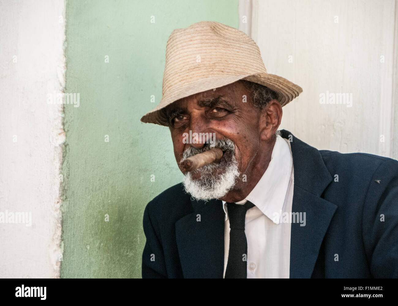 Porträt von eine Seniorin von Trinidad (Kuba) Stockfoto