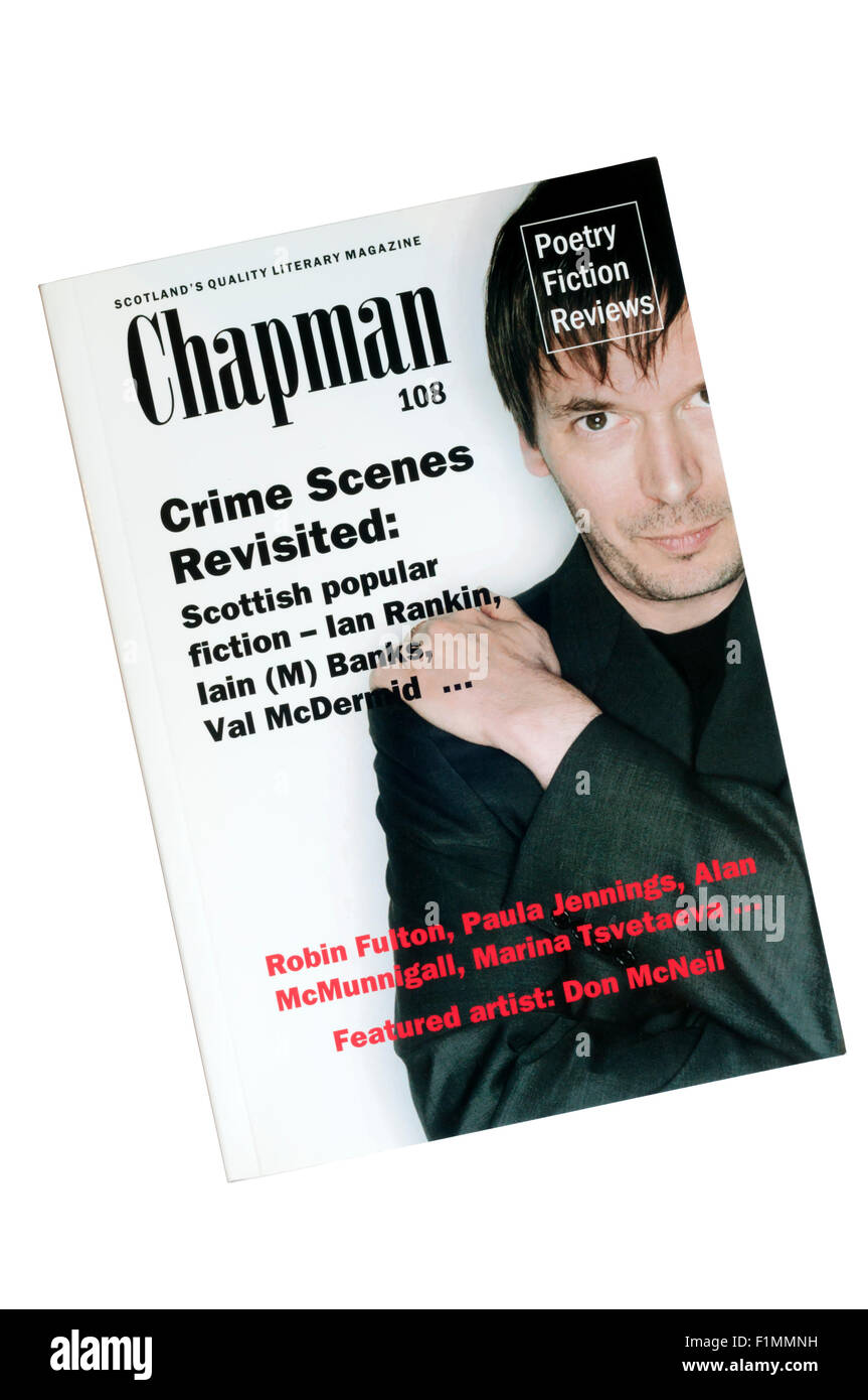 Die schottische literarische Zeitschrift Chapman mit Artikeln über das schottische Verbrechen schreiben.  Bild von Ian Rankin auf Cover. Stockfoto