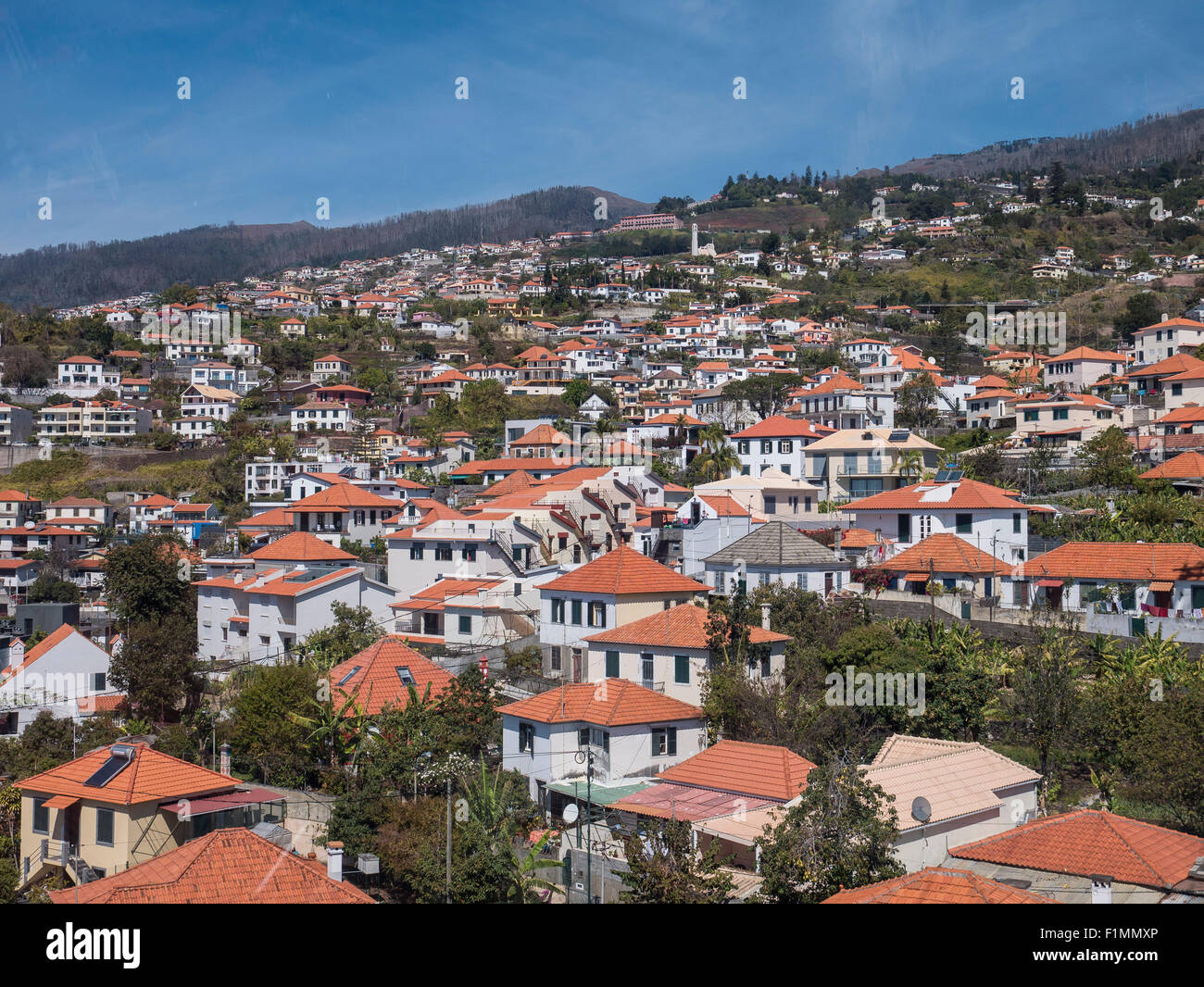Ansicht West von der Seilbahn entfernt, Funchal, Madeira, Portugal Stockfoto