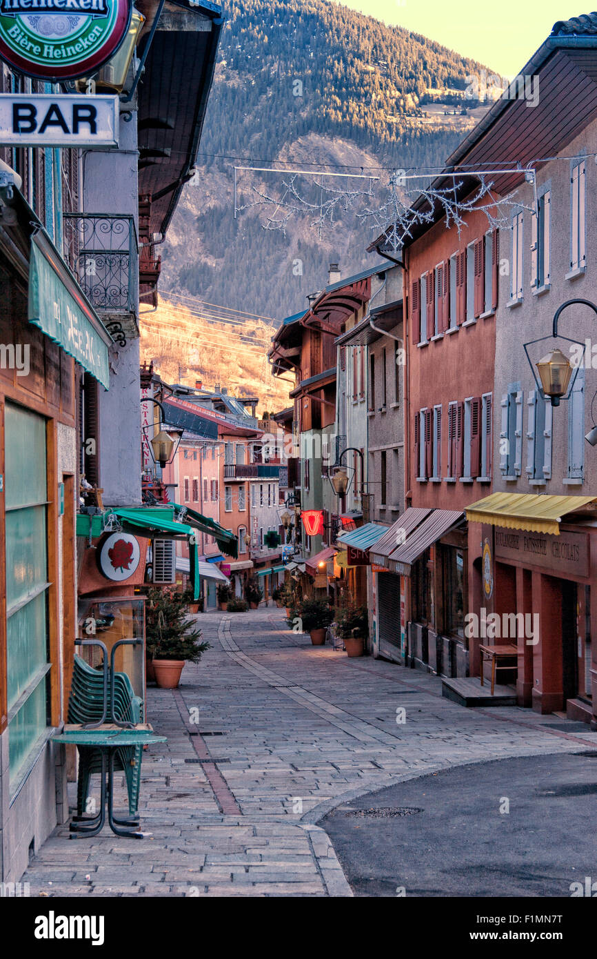 Bourg-Saint-Maurice, Tarentaise-Tal, Rhône-Alpes, Frankreich Stockfoto