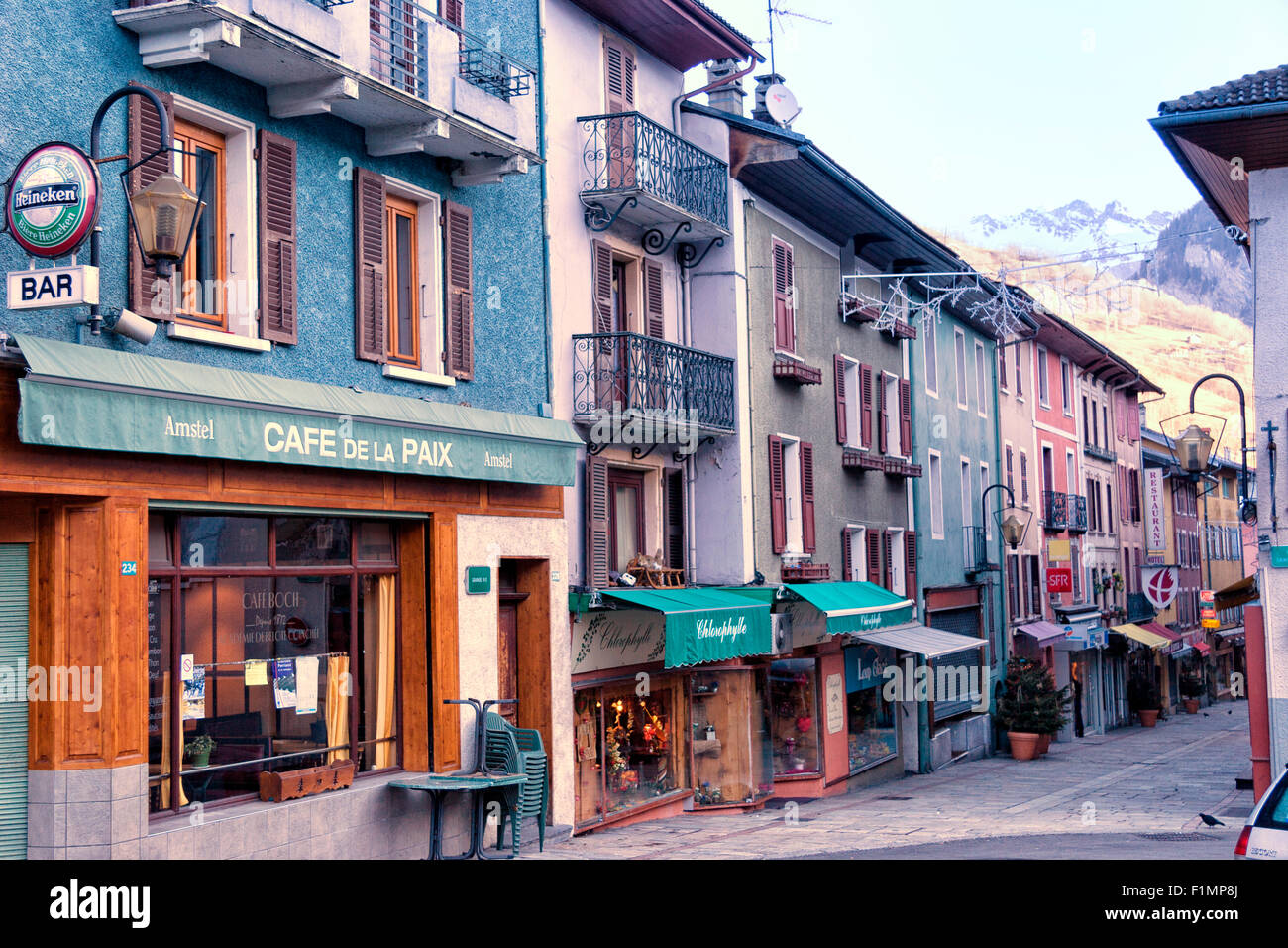 Bourg-Saint-Maurice, Tarentaise-Tal, Rhône-Alpes, Frankreich Stockfoto
