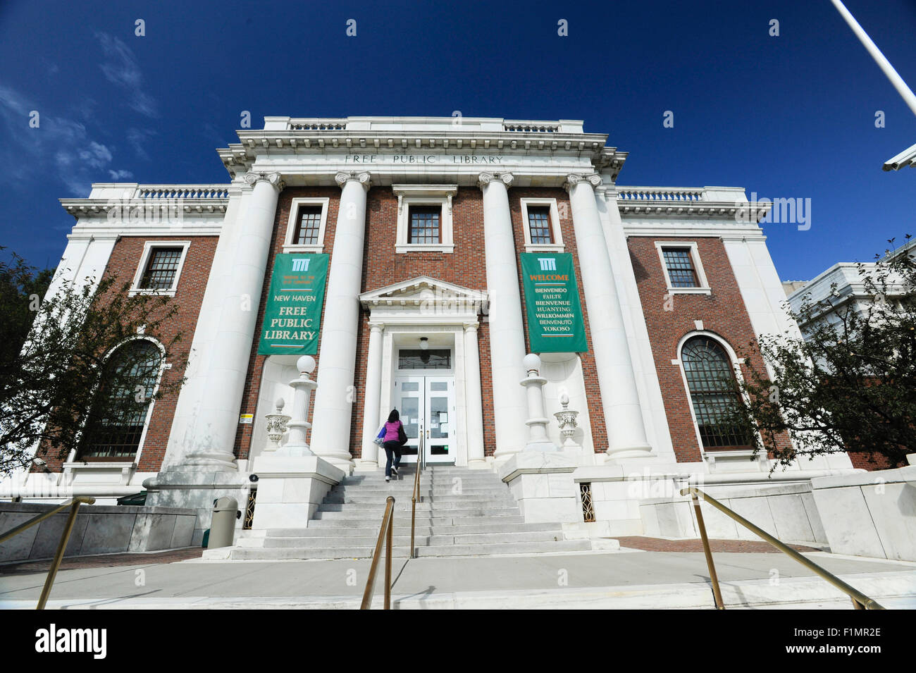 New Haven kostenlose Public Library, New Haven, Connecticut. Innenraum Stockfoto