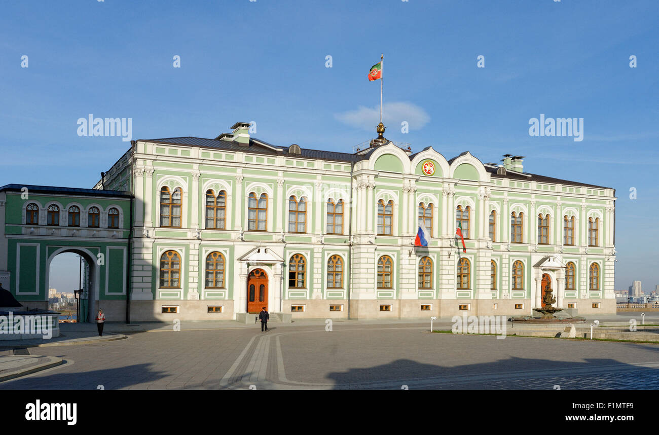 Der Palast des Gouverneurs im Kasaner Kreml, Kazan, Tatarstan, Russland Stockfoto