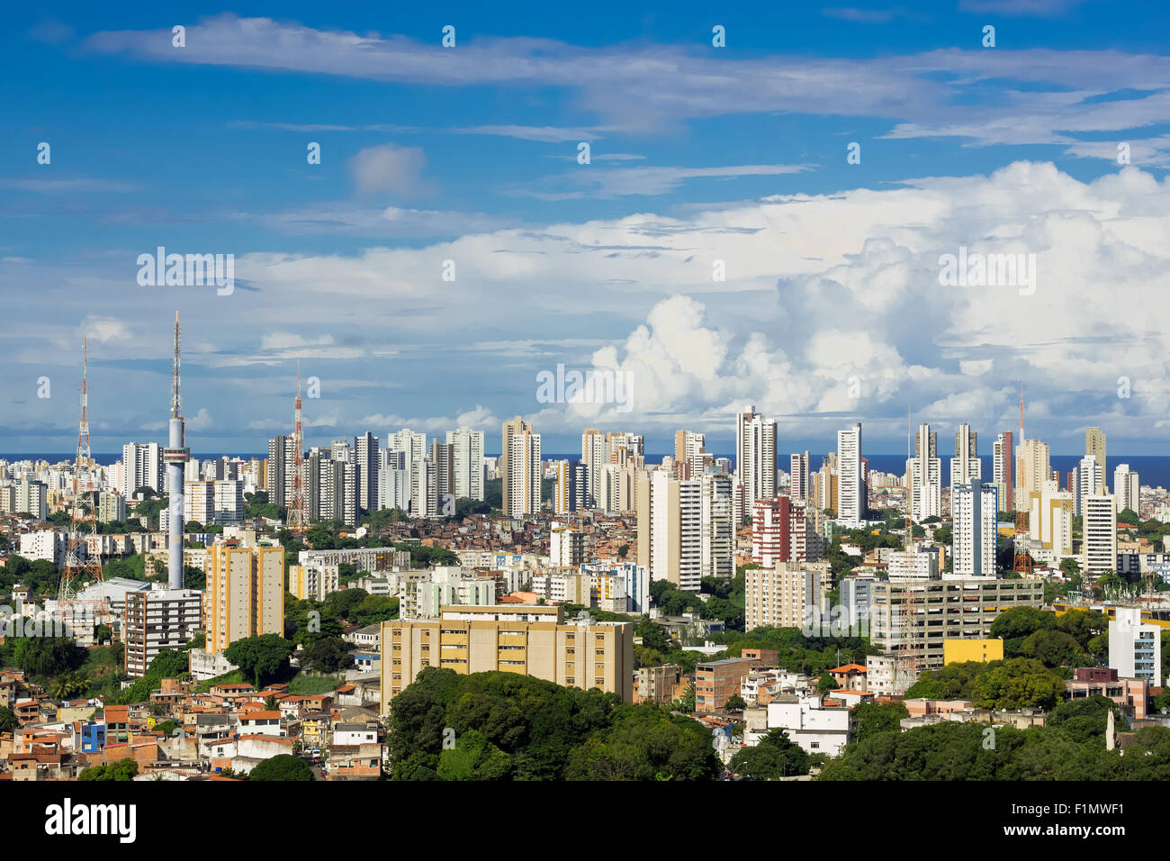 Stadtansicht von Salvador, Bahia, Brasilien. Stockfoto