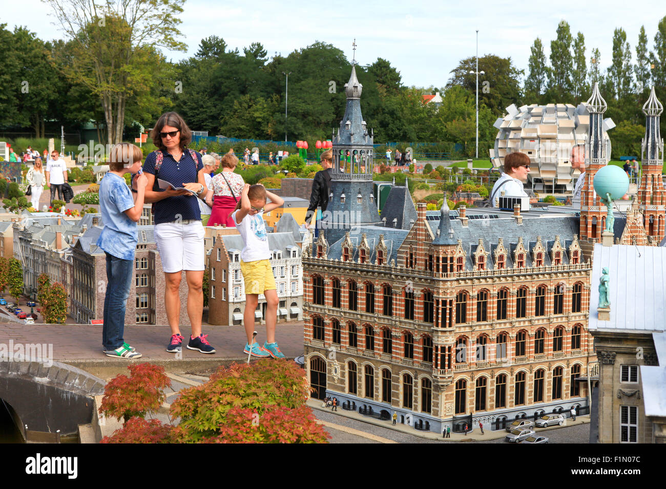Berühmten Miniatur Park und touristische Attraktion von Madurodam, Sitz in den Haag, Heimat einer Reihe von 01:25 Skala Modell Repliken von Stockfoto