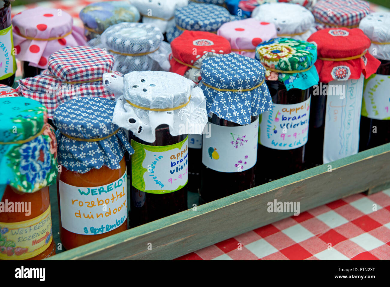 frische hausgemachte Marmelade Stockfoto