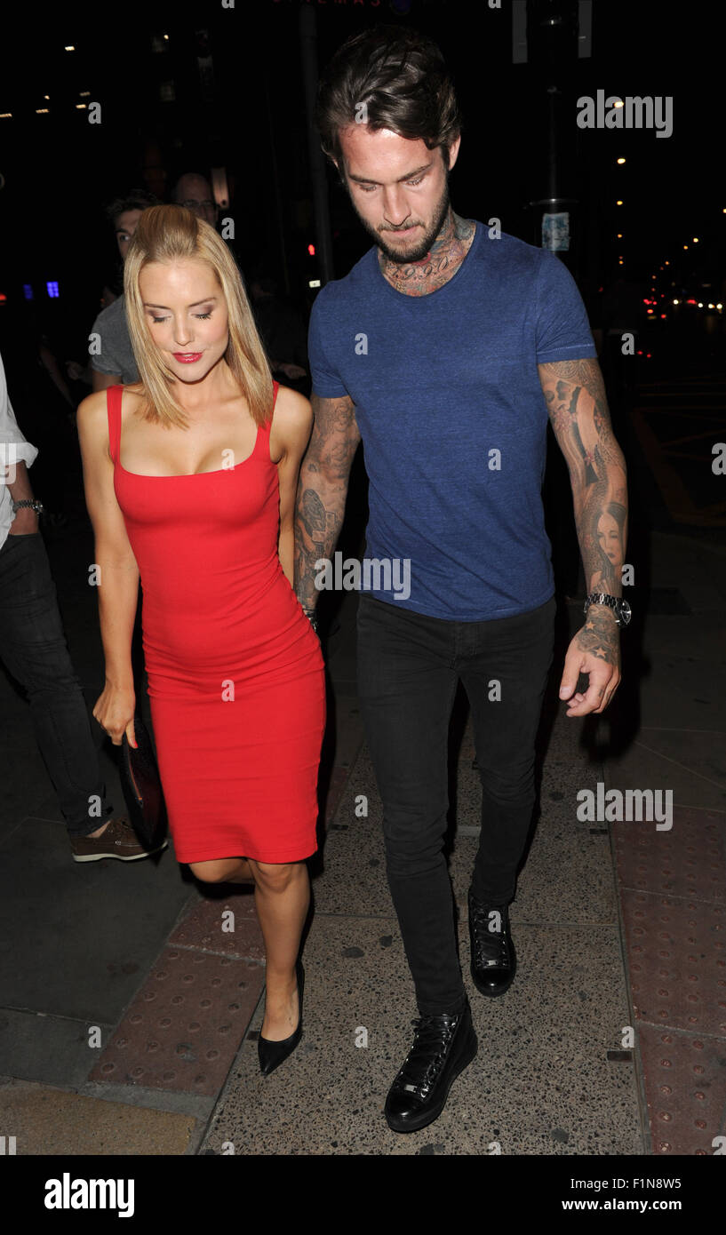 Stephanie Waring Besuche Club Liv mit ihrem neuen Freund Featuring: Stephanie Waring wo: Manchester, Vereinigtes Königreich bei: 4. Juli 2015 Stockfoto