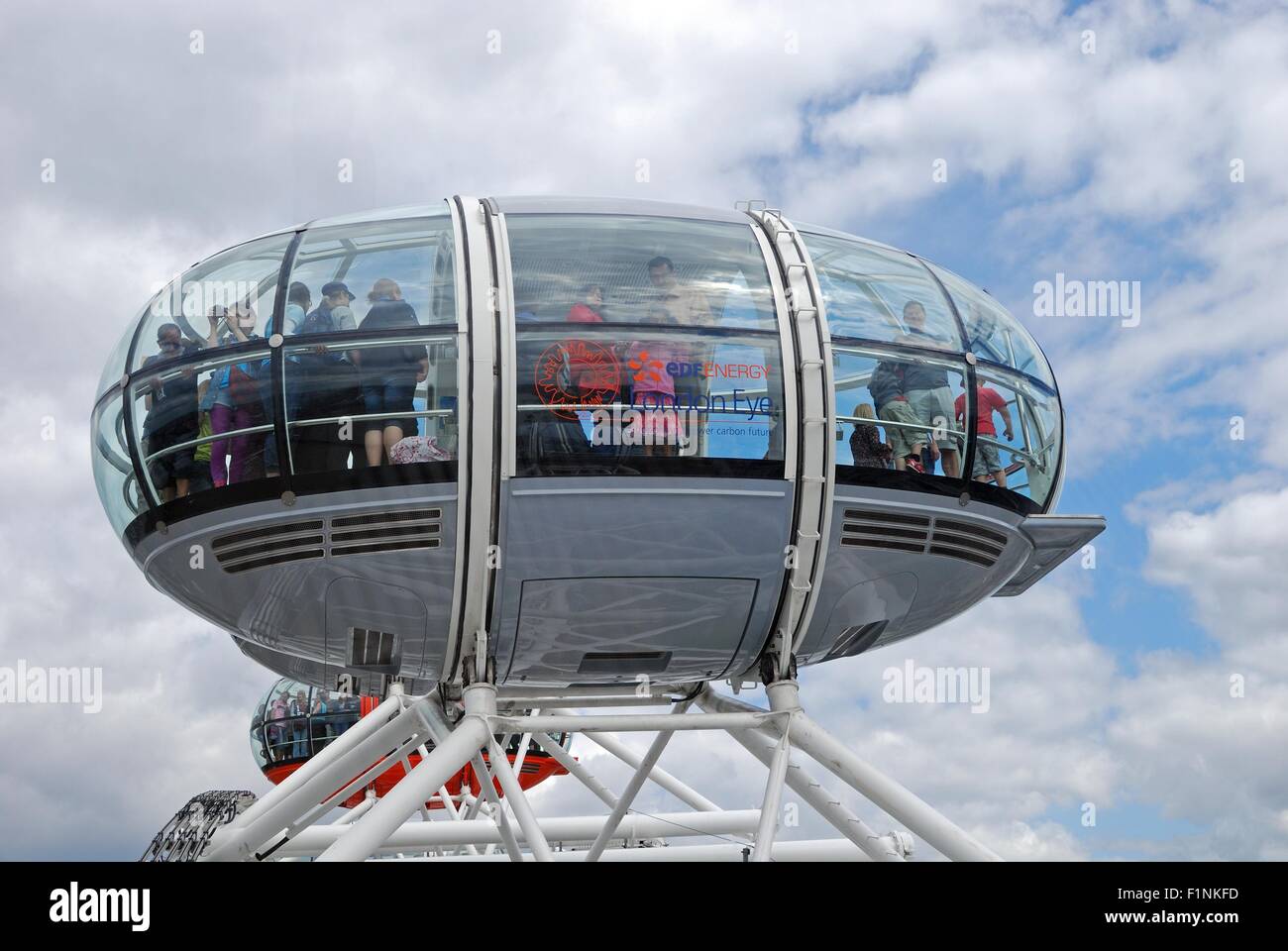 London Eye-Kapsel, Lambeth, London, England, Vereinigtes Königreich, West-Europa. Stockfoto