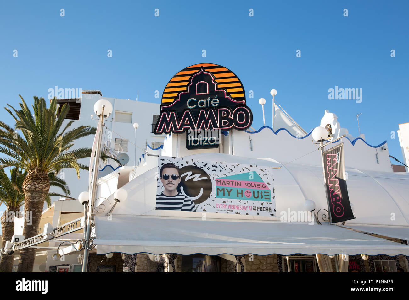 Café Mambo in San Antonio, Ibiza Stockfoto