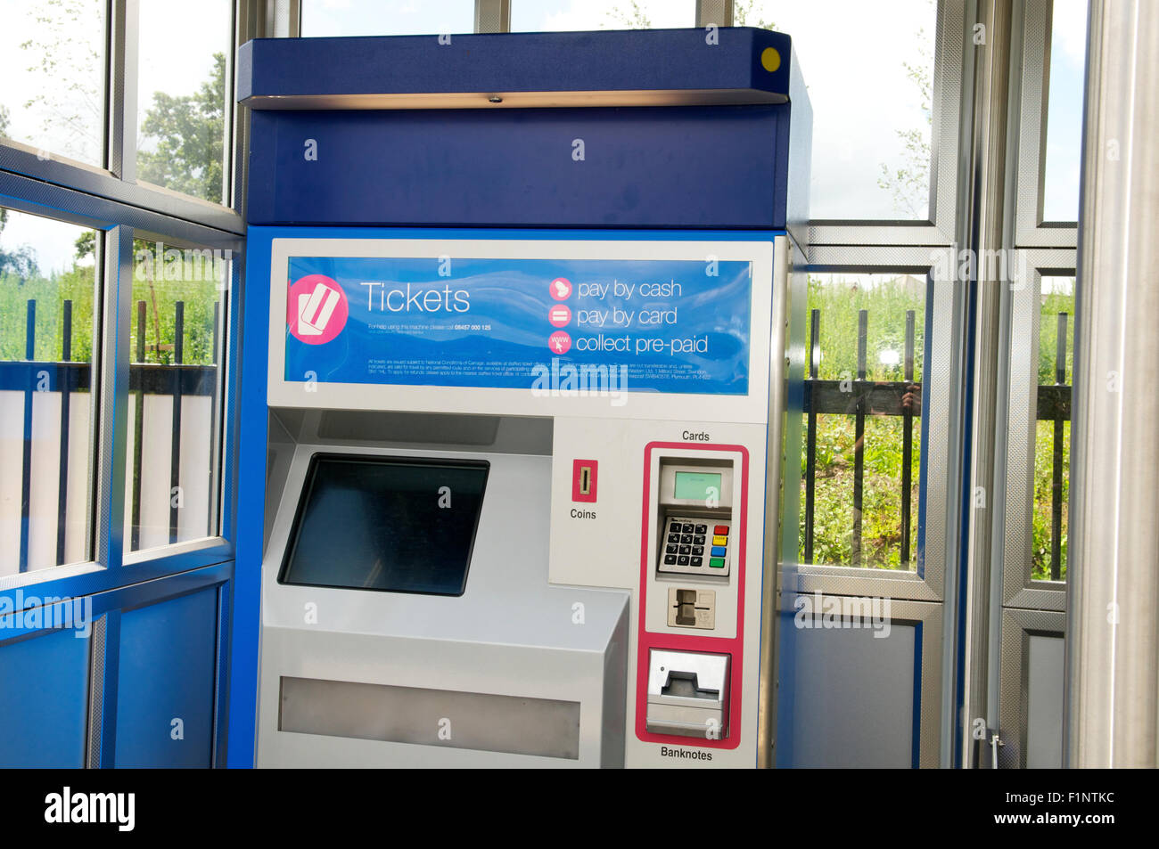 Bahn Ticket Automat, UK Stockfoto