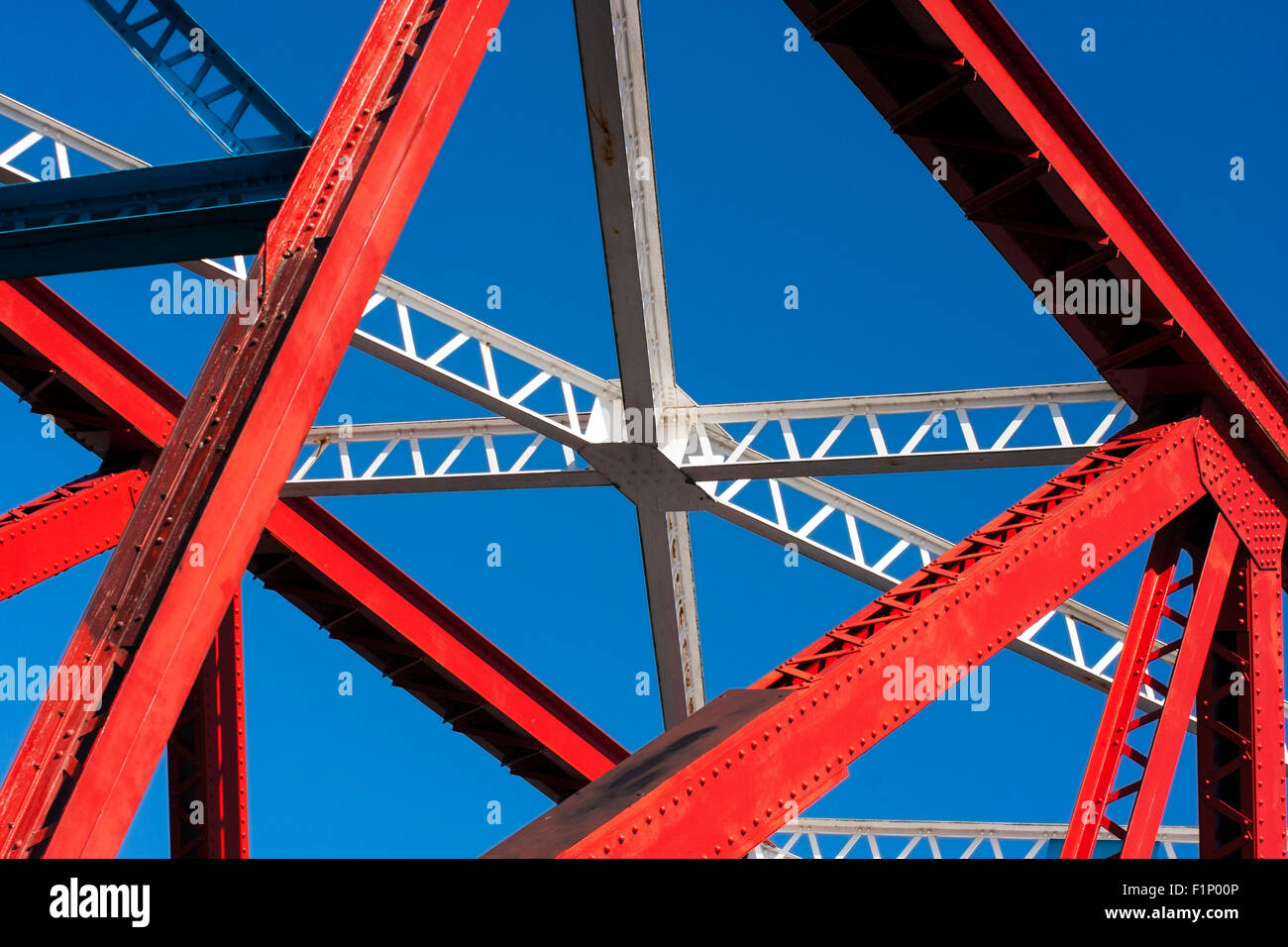 Abstrakte Sicht von Detroit Brücke Salford Quays Stockfoto