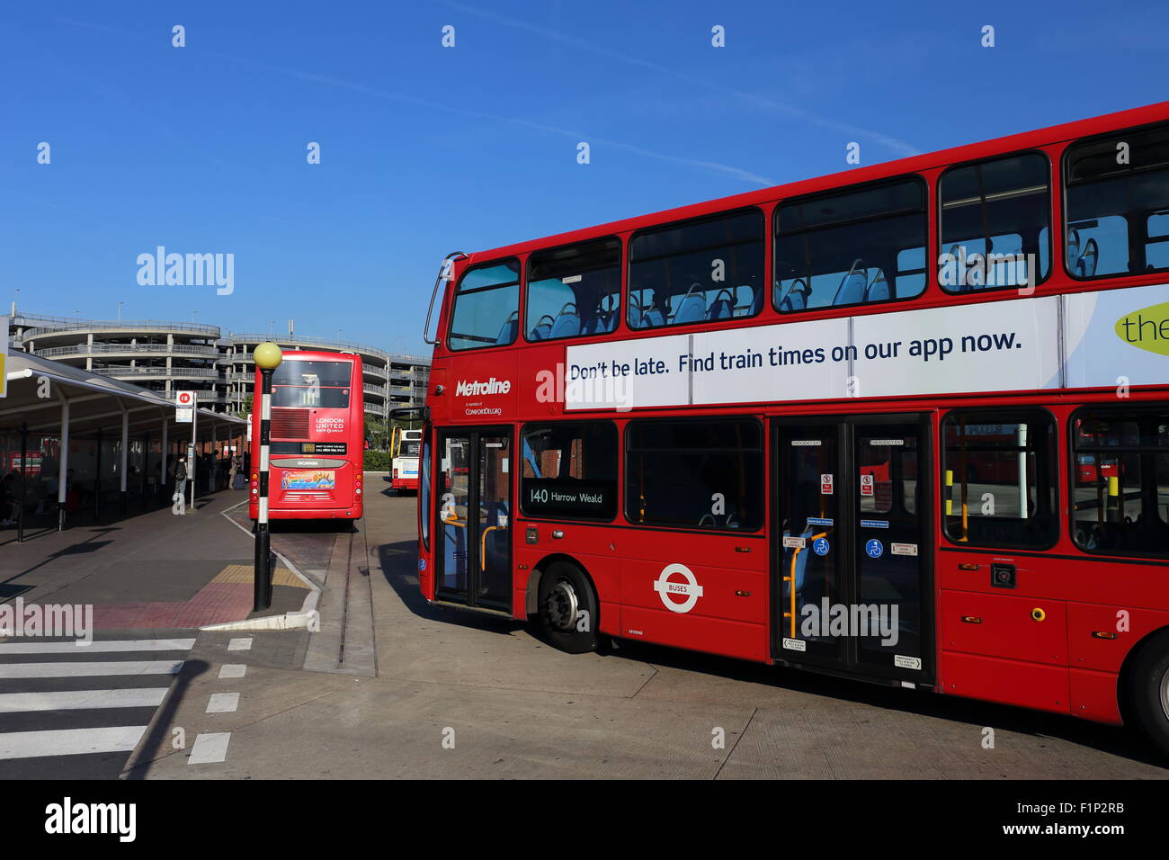 Central Bus Station, Flughafen Heathrow, London, UK Stockfotografie Alamy