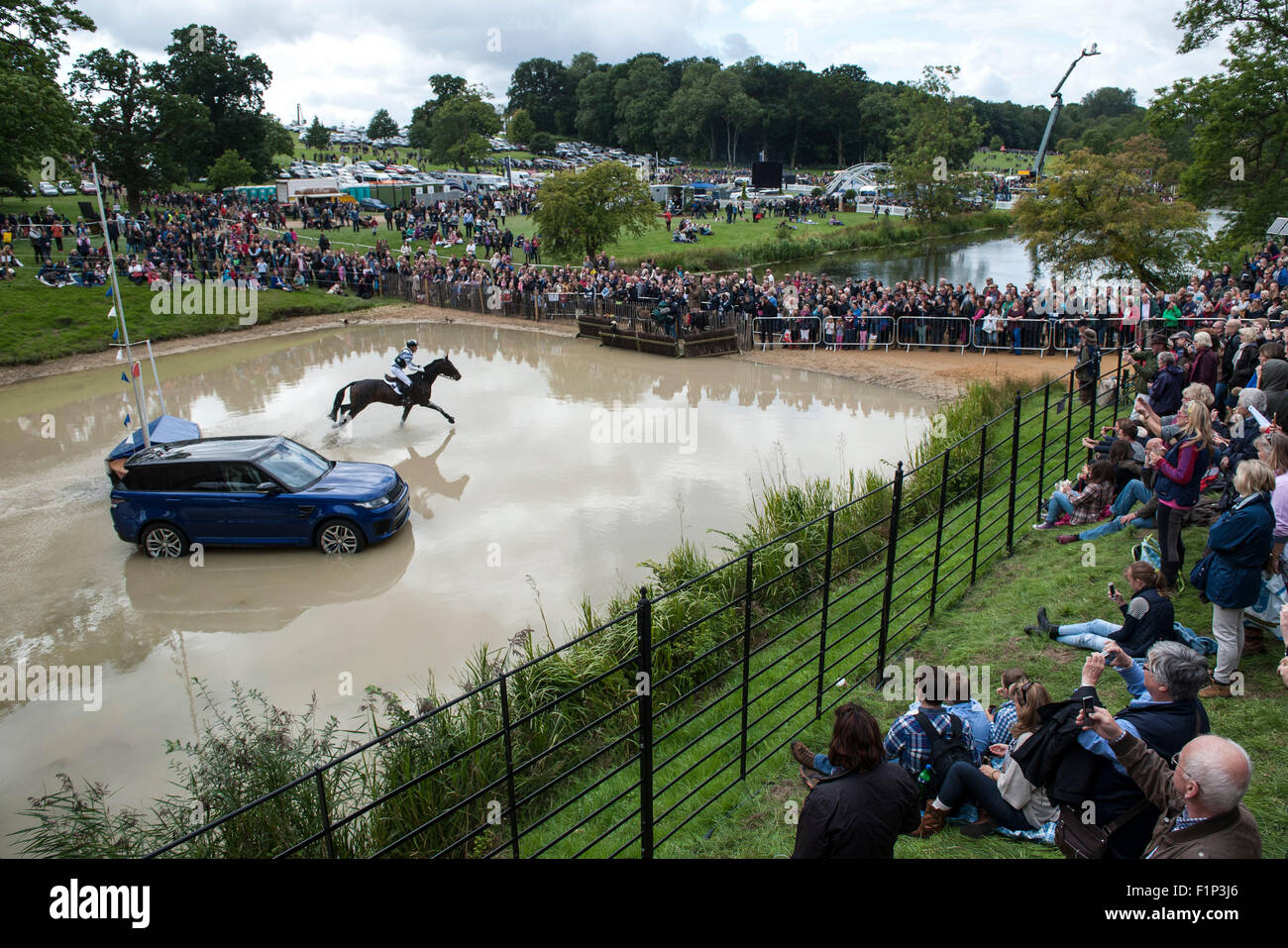 Stamford, Lincs, UK. 5. September 2015. Gesamtansicht des Wassers. Der Land Rover Burghley Horse Trials 2015 Credit: Stephen Bartholomäus/Alamy Live-Nachrichten Stockfoto