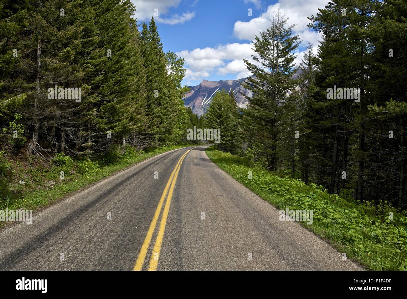 Montana-Panoramastraße. Montana USA. Rocky Mountains - Glacier National Park. Stockfoto