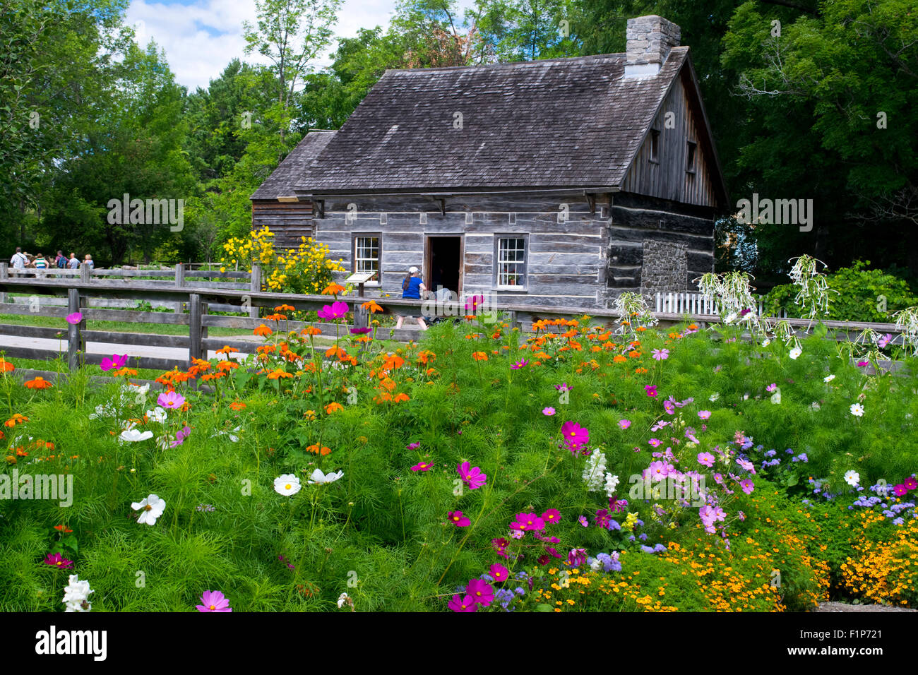 Ross-Bauernhaus im Upper Canada Village. Stockfoto