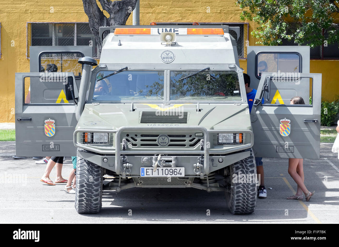 URO VAMTAC, -hohe Mobilität taktischen Fahrzeug - der spanischen Armee, während einer Show in Alcalá De Henares. Stockfoto