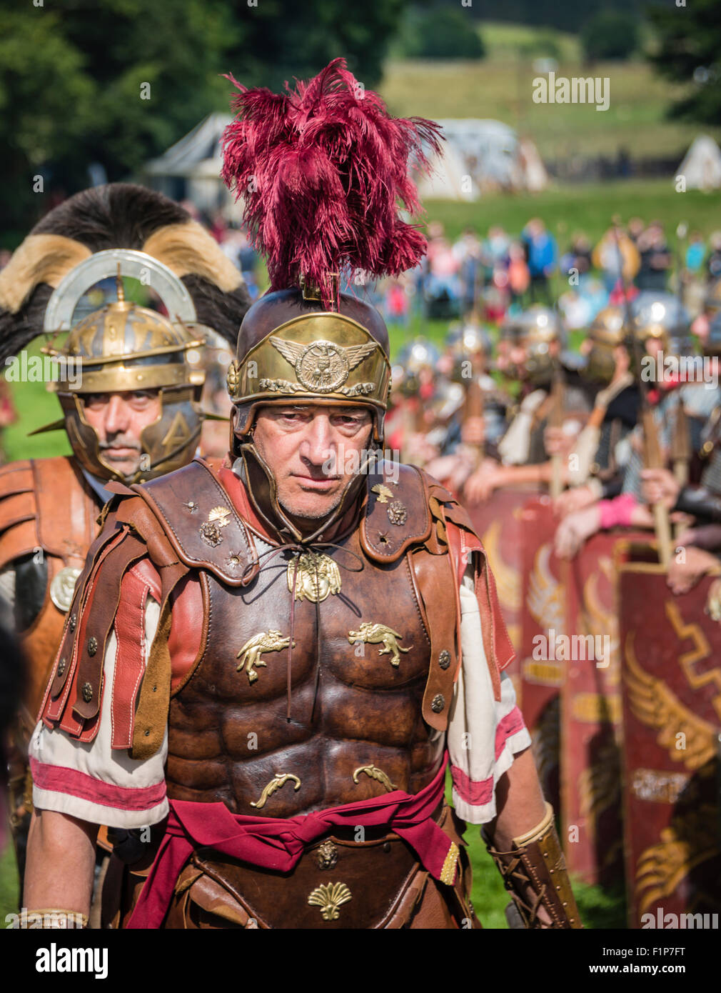 Hadrian Wall Live! -Die großen römischen Soldaten-Veranstaltung.  Birdoswald, Cumbria, 5. September 2015. Stockfoto
