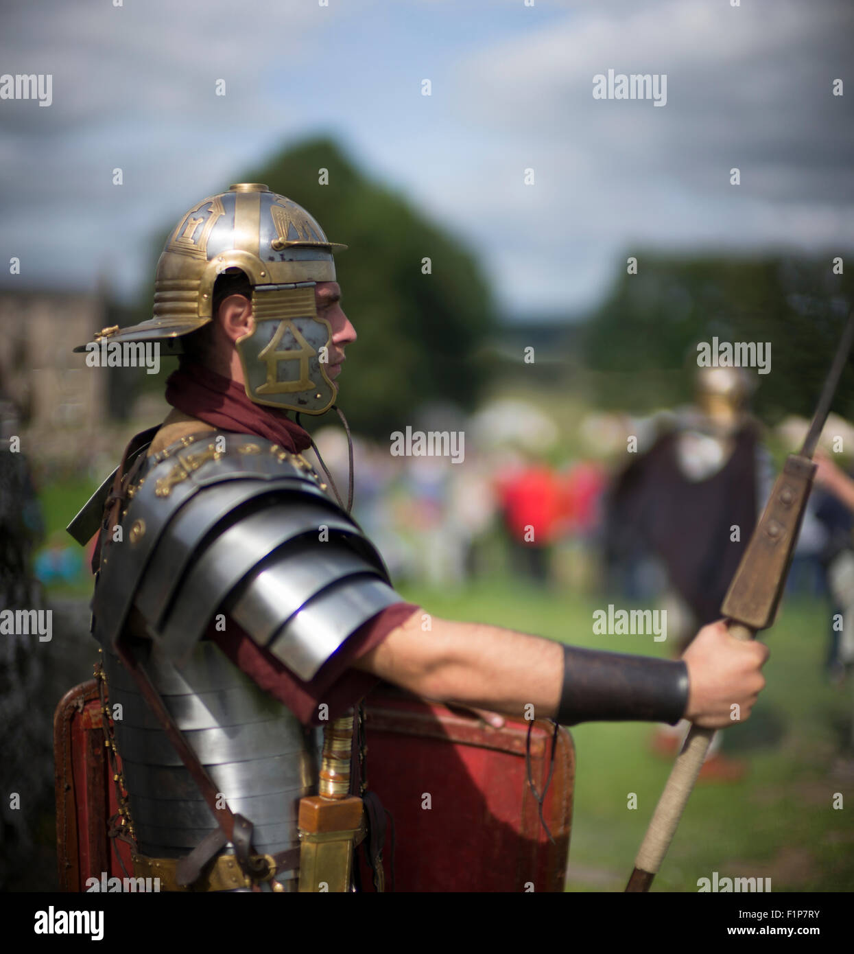 Hadrian Wall Live! -Die großen römischen Soldaten-Veranstaltung.  Birdoswald, Cumbria, 5. September 2015. Stockfoto