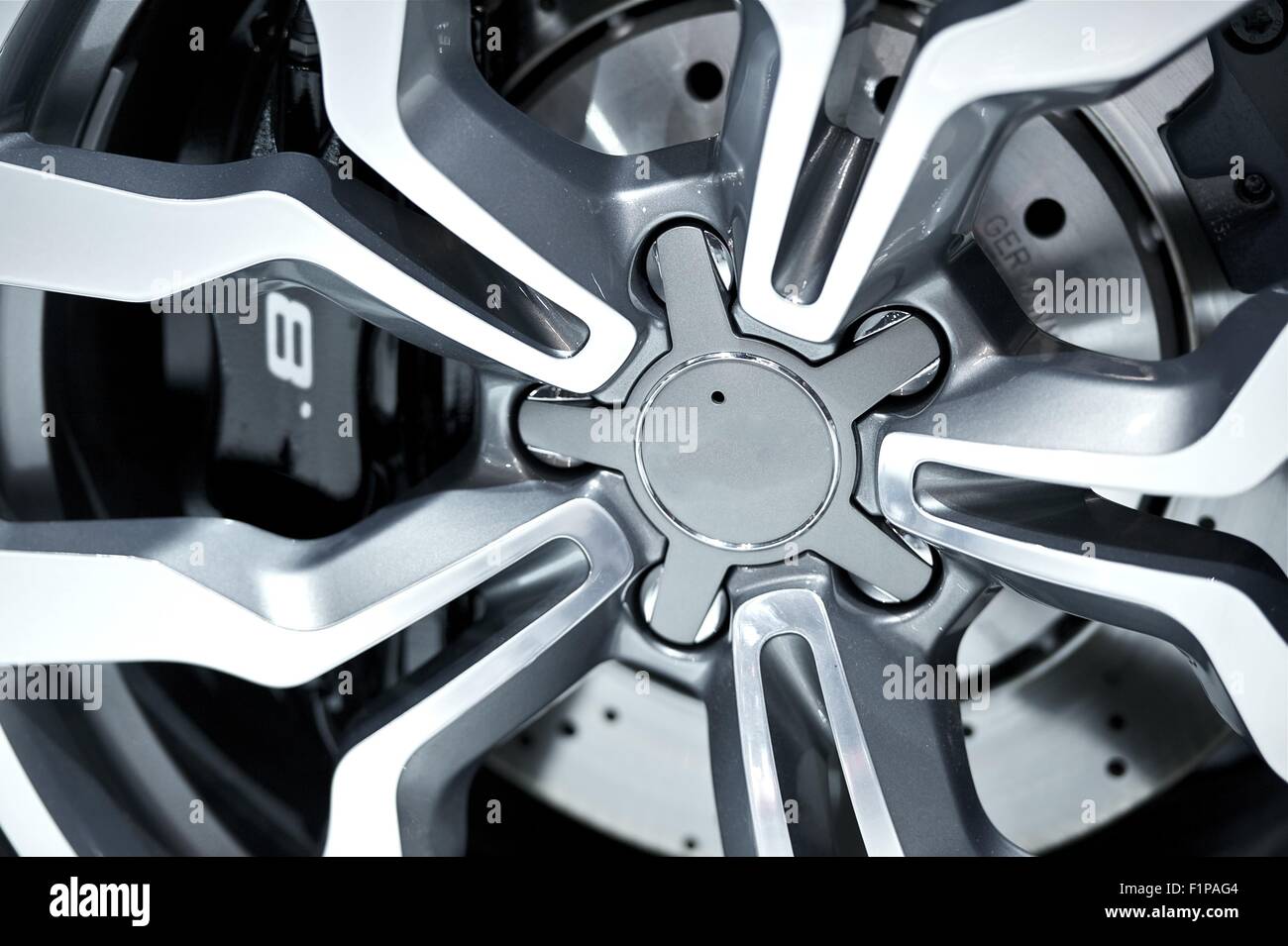 Alloy Wheel Closeup - Legierung Design. Transport-Foto-Sammlung. Stockfoto